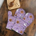 thumbnail image 5 of Cute Oven Mitts,Purple Halloween Pattern Oven Mitt 2-Pack Set,Kitchen Gloves for Oven,Heat Resistant Oven Mitts 7.7"x12", 5 of 7
