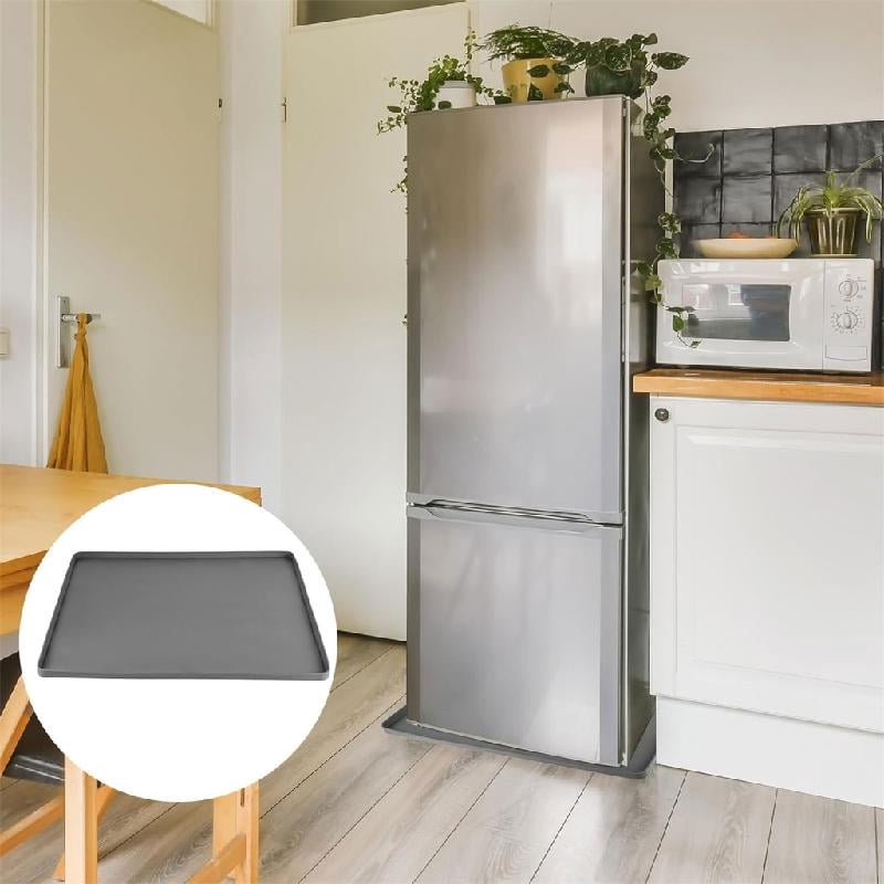Washable Silicone Small Fridge Mats 23.62x23.62in with Protective and Nonslip Design Heat Resistant Silicone Pad for Home
