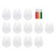 thumbnail image 2 of Huevos de espuma, huevos de Pascua, decoración blanca, manualidades, hacer huevos de imitación con bolígrafos de colores para primavera, pintura DIY, 120MM, 2 of 8