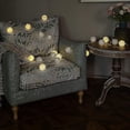 thumbnail image 3 of Guirnalda de luces redondas de 20 luces LED de color blanco cálido, decoración de luces de cadena de algodón de 6 Cm, Compatible con habitación de bebé, fiesta, Navidad, boda, 3 of 3