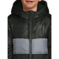 thumbnail image 5 of Weather Tamer Boys Hooded Long Sleeve Colorblock Winter Puffer Coat, Sizes 4-16, 5 of 5