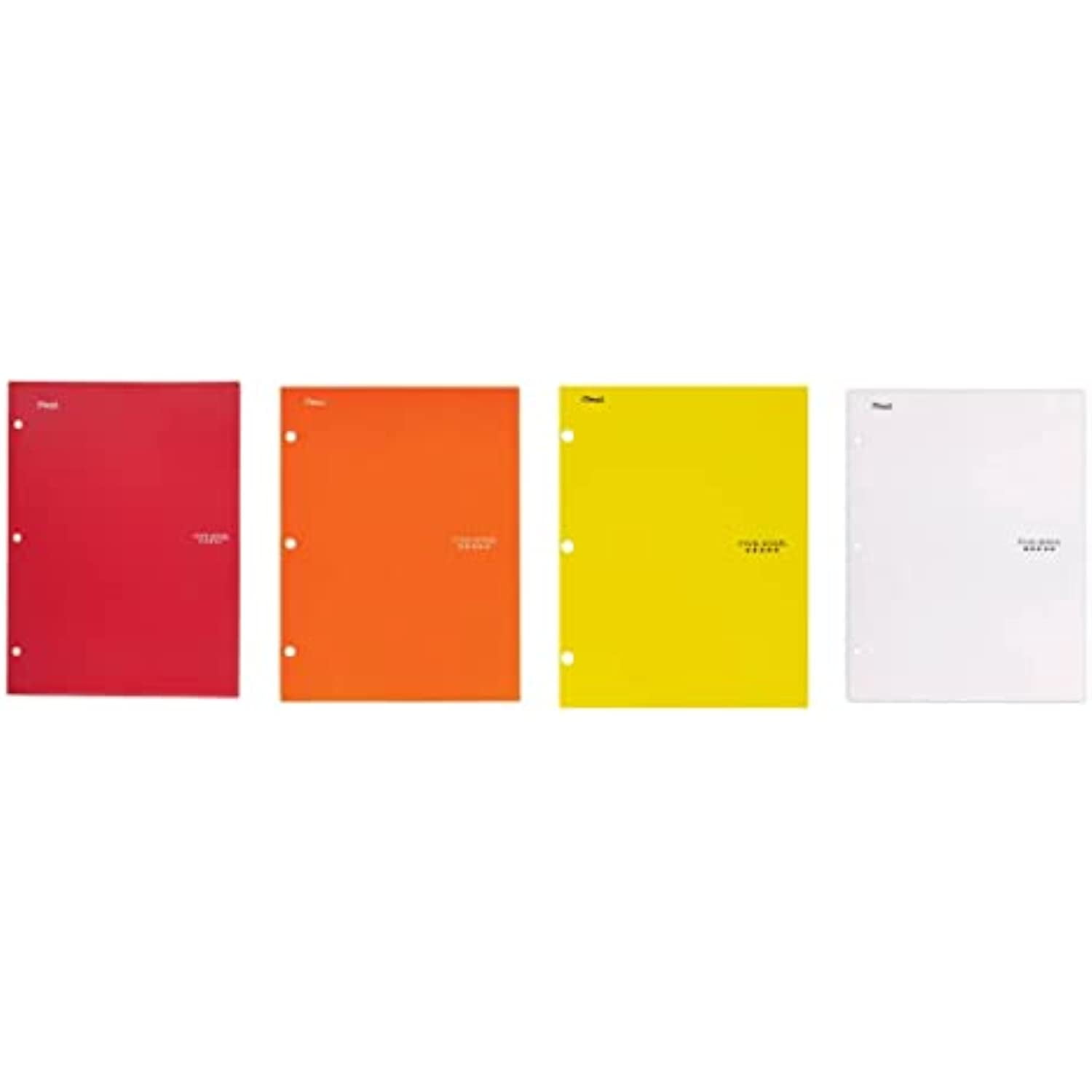 Mead Five Star 2 Pocket Portfolio Style Folders Pack of 4 (Warm