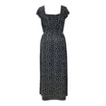 thumbnail image 2 of Ropa Playa Ocean Pacific para Mujer Maxivestido Cuello V Manga Olanes Puntos Negro Talla EG, 2 of 4
