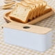 thumbnail image 5 of Panera con tapa de madera, elegante recipiente para bocadillos, donas y panes caseros. tapa del agujero azul, 5 of 9