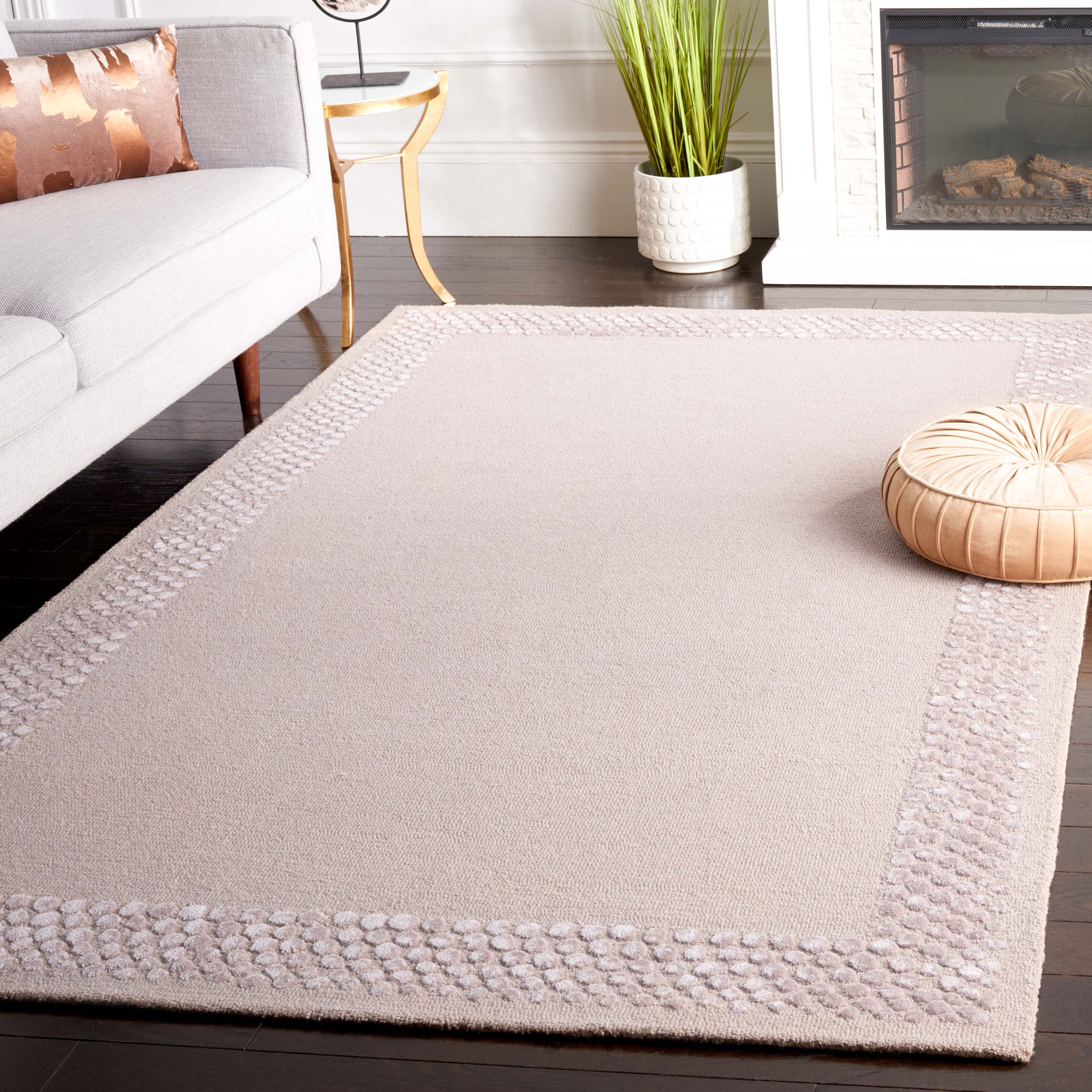 SAFAVIEH Glamour Elfrida Bordered Area Rug, Beige, 3' x 5'