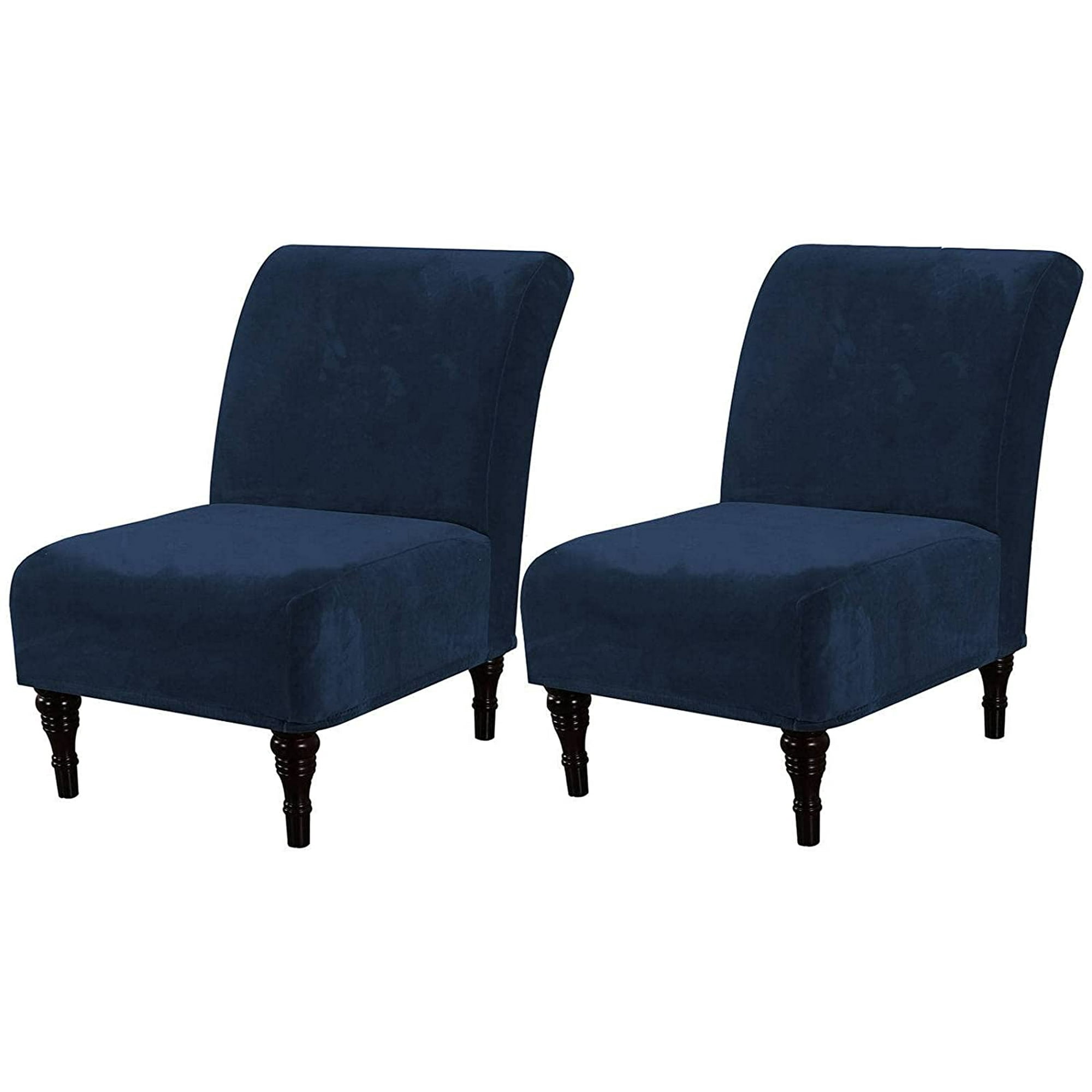 Velvet Armless Chair Slipcovers