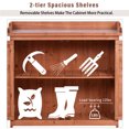 thumbnail image 5 of DIANJIE Outdoor 39" Potting Bench Table Rustic Wood Workstation Storage Cabinet Garden Shed with 2-Tier Shees and Side Hook, 5 of 26