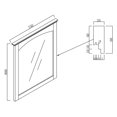 thumbnail image 3 of Imaginations Américaines 30-po. W Wood Mirror Blanc, 3 of 4
