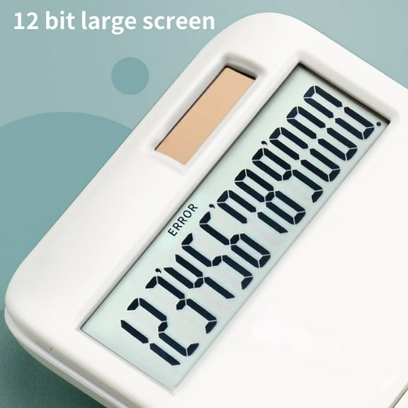 ESULOMP Standard Function Basic Calculator, Digits Desktop Calculator with Large LCD Display and Sensitive Button, Desktop Calculator for Office, Home, School (White)