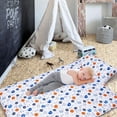 thumbnail image 5 of Toddler Nap Mat for Daycare Boys Girls Kids Sleeping Bag with Removable Pillow and Blanket Boys Girls 50x20 inch Happy Napper for Preschool Nap Sack Travel Sleeping Mats White Sport Balls, 5 of 6