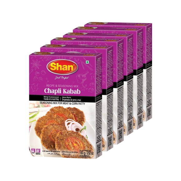Shan Mélange pour Chappli Kabab, 100 Grammes (Lot de 6)