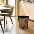 thumbnail image 3 of Imitation Wood Grain Wastepaper Fashion Can Suitable For Kitchen Bathroom Living Compact Bags Small Bathroom Yard Waste Paper Bags Packs Compacter Bags Bags Size Q Let It Rip Little Bag Bags Bathroom, 3 of 3