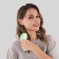 thumbnail image 6 of OPALESQUE 2pcs Metallic Shinning Finish Shell Shape Folding Travel Hair Brush Compact Brush with Mirror,Mini Hair Brush Portable Cute Pocket Massage Comb for Women (Pink + Green), 6 of 8