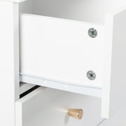 UBesGoo 7 Drawer Wood Dresser for Bedroom, Chest of Drawers, Storage Organization Unit for Clothing, White