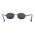 thumbnail image 2 of 1990s Dad Shade Round Oval Metal Rim Sunglasses All Black, 2 of 4
