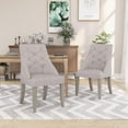 thumbnail image 5 of Furniture of America Desi Fabric Tufted Side Chair in Light Gray (Set of 2), 5 of 8