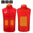 thumbnail image 4 of Lilgiuy Unisex Heated Vest USB Intelligent Constant Temperature Heated Windproof Plus Size Butterfly Print Coat Winter 4 Heated Jacket Coat Dark Red (S-XL), 4 of 5