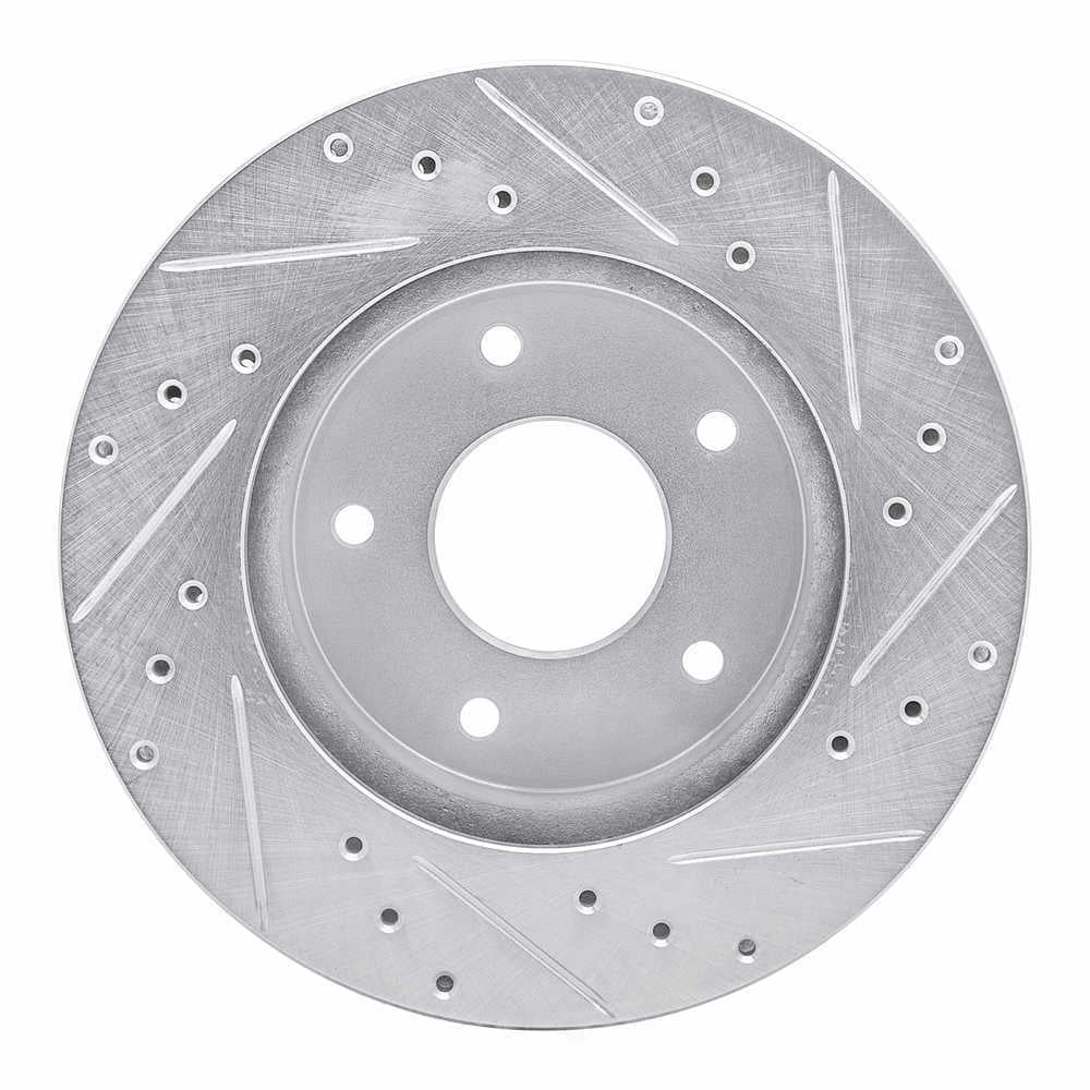 Dynamic Friction Company 631-52004L DFC Brake Rotor - Drilled And Slotted - Silver