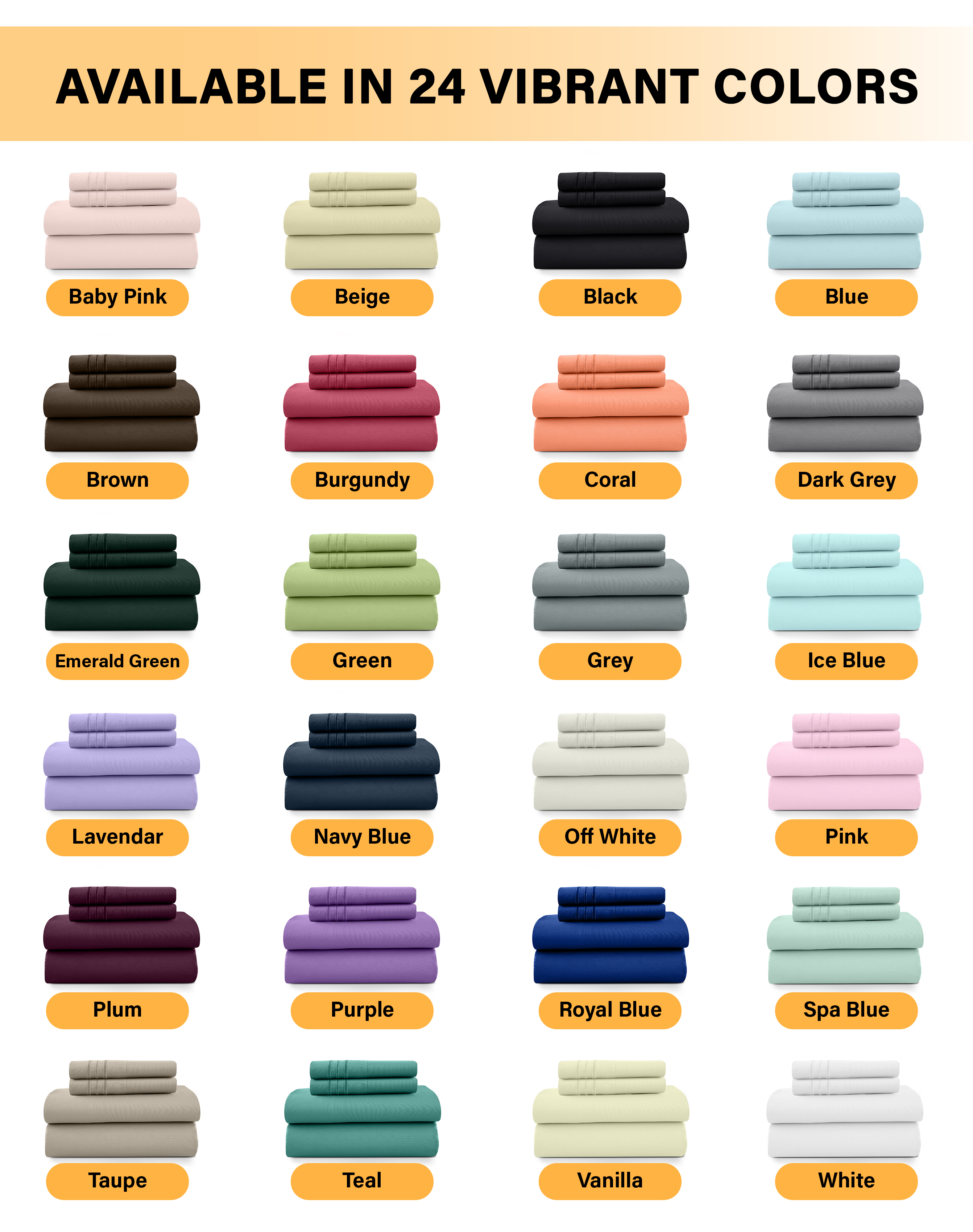 Lux Decor Collection Queen Sheets Set, 6-Piece, Purple photo 7