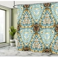 thumbnail image 5 of Ambesonne Ethnic Shower Curtain, Tie Dye Effect Batik, 69"Wx84"L, Brown Blue, 5 of 5