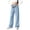 Blue, variant on Girls Baggy Sweatpants Cute Cat Face Print Wide Leg Sweat Pants Elastic Drawstring High Waist Lounge Athletic Pants with Pockets 4-16Y Grey