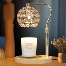 MEHOOM Crystal Candle Warmer Lamp with Dimmer Timer, Adjustable Height Warmer for Jar Candles, with 2 Bulbs,  Home Decor Gifts for Bedroom Living Room