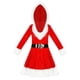 thumbnail image 1 of Traje de Miss capucha y cinturón, trajes de Navidad de moda de manga , Xl rojo Zulema Miss Santa Traje, 1 of 8