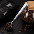 thumbnail image 3 of Clip para cuchara de café, cuchara de café de acero inoxidable con mango largo, Clip para bolsa de sellado multifunción para té, 3 of 5