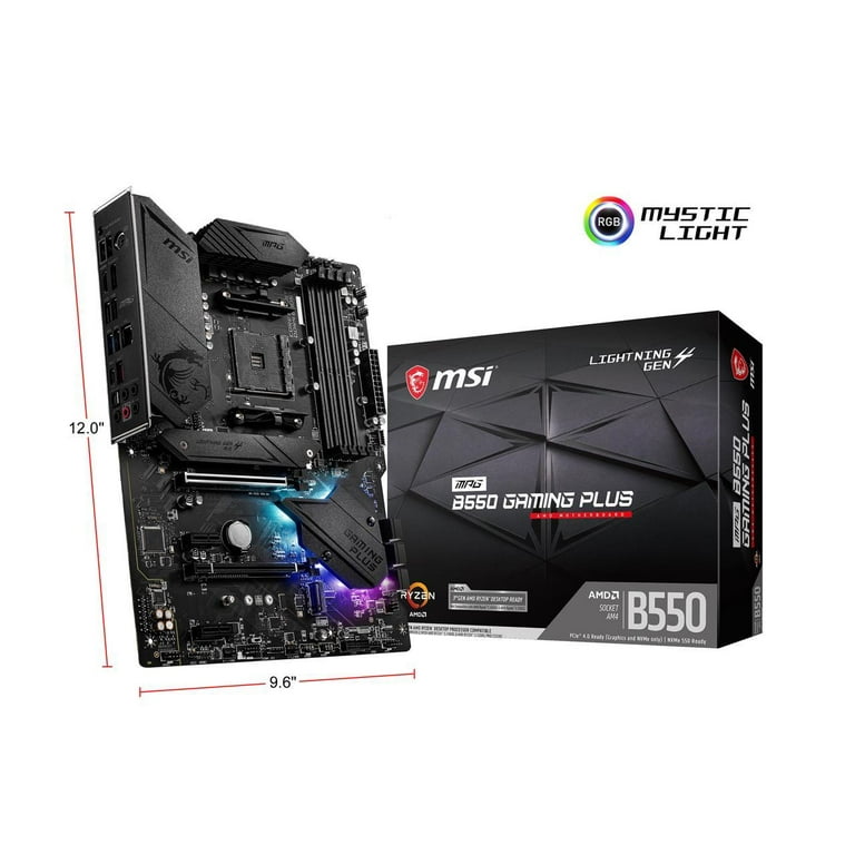MSI MPG B550 GAMING PLUS AM4 AMD B550 SATA 6Gb/s USB 3.0 ATX AMD