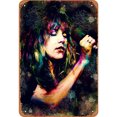 thumbnail image 1 of Chapa Metal Vintage Stevie Nicks Pintura Hierro Rectangular Pared 30x40cm, 1 of 9