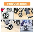 thumbnail image 3 of Caster Delantero de 7 Pulgadas, Capacidad de Carga de 120 kg Rueda de Silla de Ruedas de Rueda Sólida de Pvc para Caminante Scooter Carro de Supermercado, 3 of 7