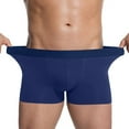 thumbnail image 6 of Men's Performance Underwear Boxer Briefs Soft Comfortable Bamboo Viscose Underwear for Men 5 - Pack(Royal Blue,M), 6 of 7
