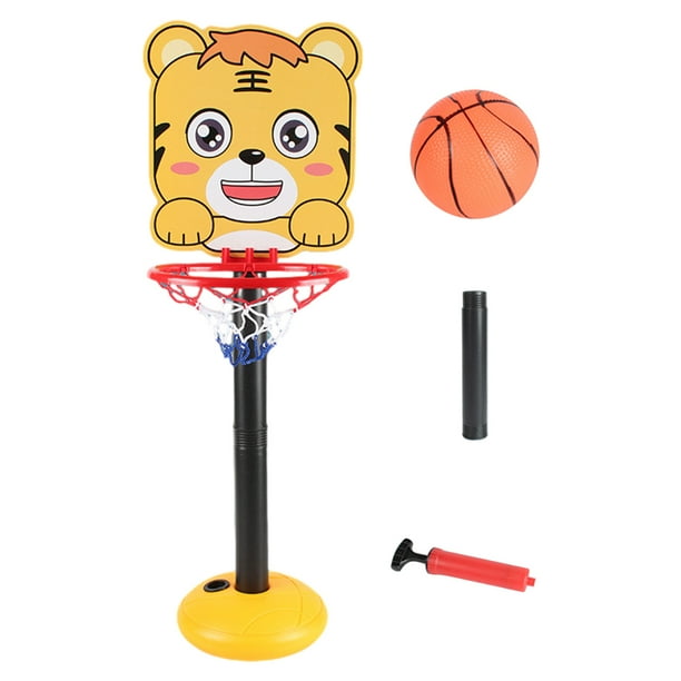 Tholdsy Conjunto de baloncesto portátil ajustable para niños, resistente y duradero, montaje rápido de amplia aplicación Juguetes Educativos tigre
