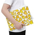 thumbnail image 4 of Pobuds Leather Laptop Sleeve, Padded Case, Thin Portable, Versatile Bag - Compatible with most 13 inch laptops for MacBook Pro 13 inch 2016 or later, MacBook Air 13,14 - Vertical, Yellow Hearts (3), 4 of 5