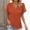 Orange, variant on Womens V Neck Waffle Knit Button Henley Tee Shirts Rolled Short Sleeve Tops Summer Casual Loose Solid Tunic Shirt