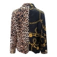 thumbnail image 5 of PVCS Women Buttons Long Sleeve Print Pockets Office Coat Cardigans Suit Jacket Outwear Top, 5 of 5
