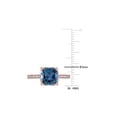 thumbnail image 3 of 2.60 Carat (Ctw) London Blue Topaz Ring in 10K Rose Pink Gold with Accent Diamonds for Women, 3 of 6