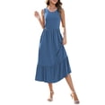 thumbnail image 3 of OutfitShow Summer Maxi Dresses for Women Sleeveless Casual Flowy Tiered Dress Vacation Beach Sundresses with Pockets, 3 of 8