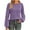 Purple Tops, variant on Htigea Womens Fall Shirts Lace Hollow Out Long Sleeve Crew Neck Tops Loose Tunic Tees Stylish Going Out Blouses Black L