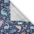 thumbnail image 4 of Ambesonne Dinosaur Valance Pack of 2, Cartoon Extinct Animals, 54"X12", Dark Indigo and Multicolor, 4 of 5