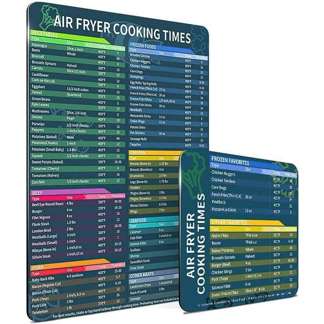 Mistaha Friteuse à Air Chaud Feuille Magnétique Accessoires Temps de Cuisson Aimant Accessoire