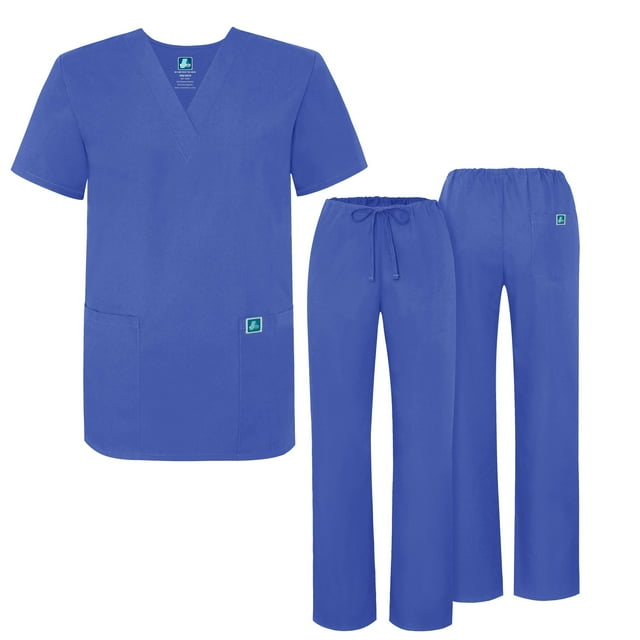 Adar Mens Medical Scrubs Set Medical Uniforms - Roomy Fit (30 Colors)