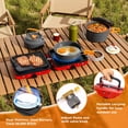 thumbnail image 4 of Cocina de camping portátil de 2 quemadores Hisencn, kit de 20,000 BTU, 4 of 9