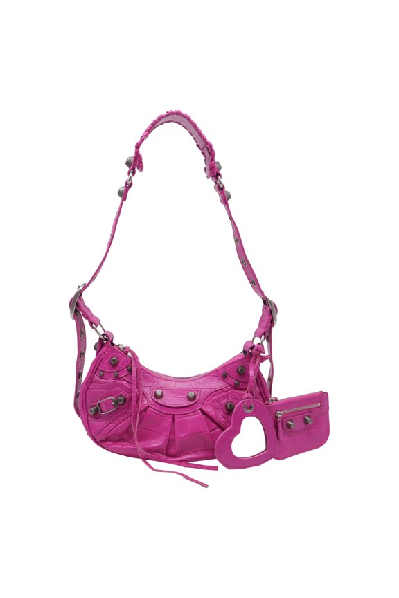 Pre-Owned Balenciaga Le Cagole XS Shoulder Bag in Pink Leather