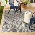 thumbnail image 2 of NICOLE MILLER NEW YORK Patio Country Ombre Geo Indoor Outdoor Area Rug, UV Fade Resistant, Low Pile, Black/Cream, 3'11"x5'2", 2 of 10