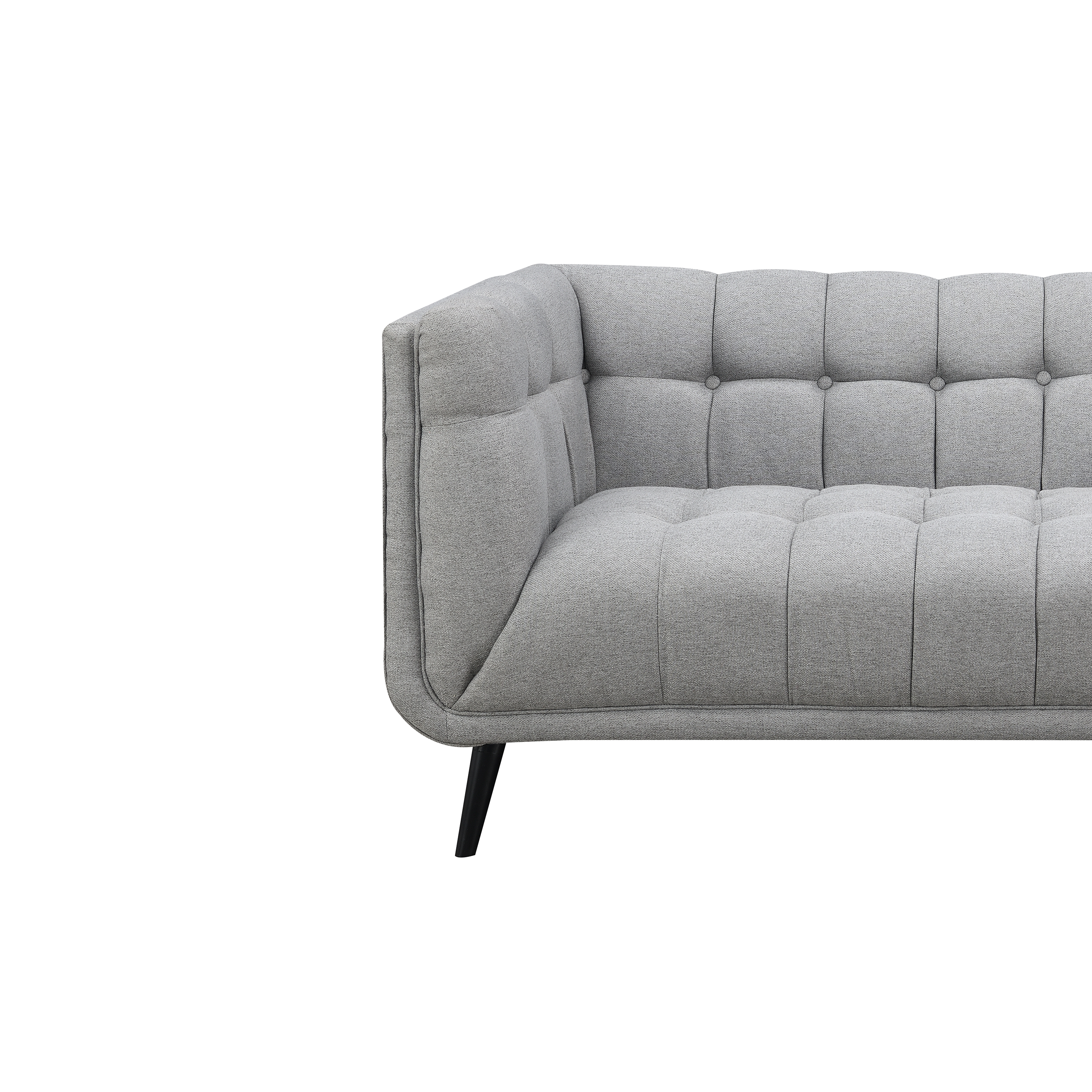 AC Pacific Mid-Century Modern Gray Living Room Sofa