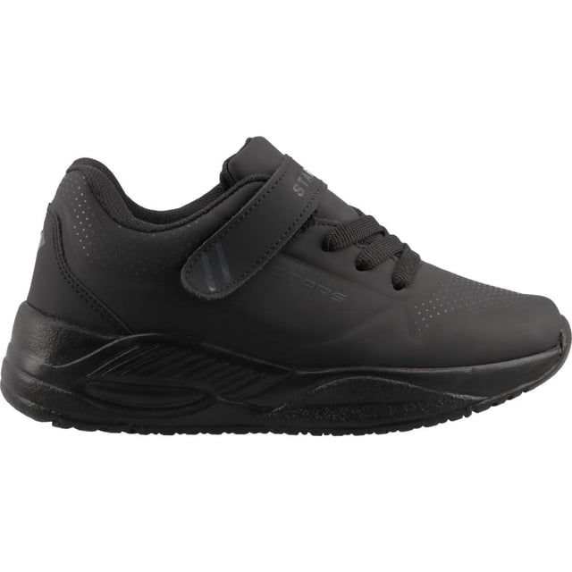 Tenis STARS OF THE WORLD Niño Escolares Comodo Versatiles negro 21