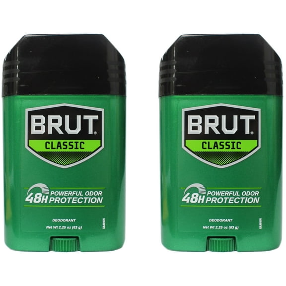 BRUT Deodorant Stick Brut Oval Solid Signature Scent 2.25 oz (Pack of 2)