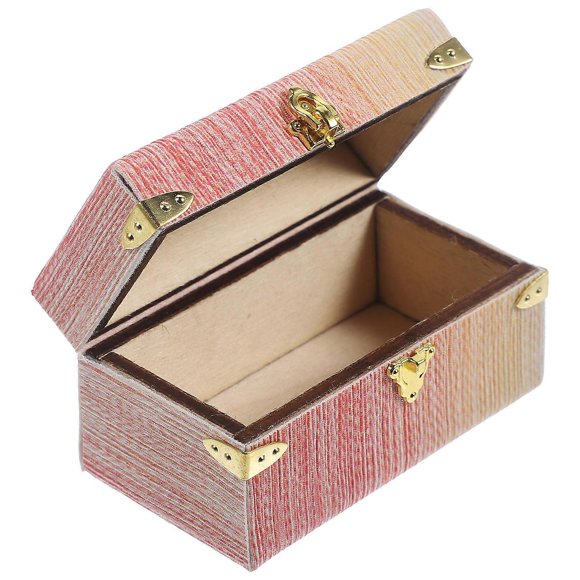 Vintage Mini Suitcase Model for Decoration Use with Wooden and Material Multi Color 4x3.5x2 Inches