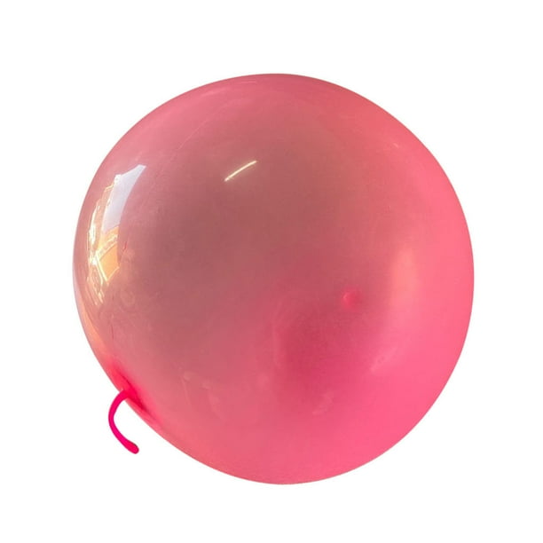 Ounissouiy Bubble Ball TPR Bola Redonda Inflable Niños Juguete Wobble Bola De Burbuja Transparente, S, Rosa Juegos de césped rosado S